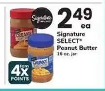 Safeway Signature Select Peanut Butter offer