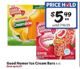 Winn Dixie Good Humor Ice Cream Bars offer
