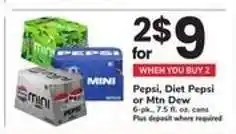 Safeway Pepsi, Diet Pepsi, Or Mtn Dew offer