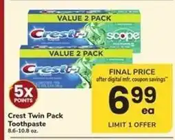 Safeway Crest Twin Pack Toothpaste offer