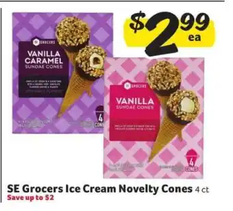 Winn Dixie SE Grocers Ice Cream Novelty Cones offer
