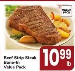 Safeway Beef Strip Steak Bone-In offer