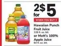Safeway Hawaiian Punch Fruit Juice or Mott's 100% Apple Juice offer