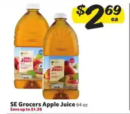 Winn Dixie SE Grocers Apple Juice offer