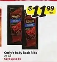 Winn Dixie Curly's Baby Back Ribs offer