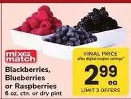 Safeway Blackberries, Blueberries or Raspberries offer