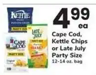 Safeway Cape Cod, Kettle Chips or Late July Party Size offer