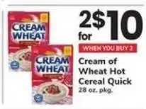 Safeway Cream of Wheat Hot Cereal Quick offer