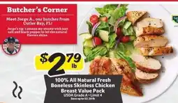 Winn Dixie 100% All Natural Fresh Boneless Skinless Chicken Breast Value Pack offer