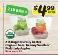 Winn Dixie 2 lb Bag Naturally Better Organic Apples offer