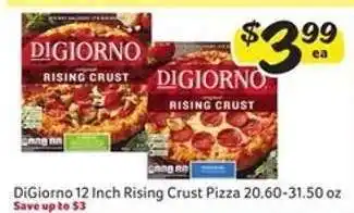 Winn Dixie DiGiorno 12 Inch Rising Crust Pizza offer