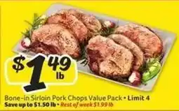Winn Dixie Bone-In Sirloin Pork Chops Value Pack offer