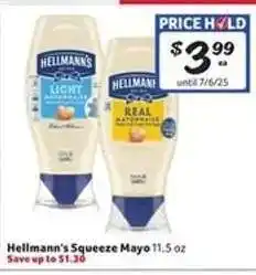 Winn Dixie Hellmann's Squeeze Mayo offer