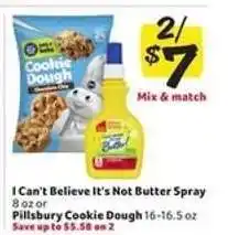 Winn Dixie I Can't Believe It's Not Butter Spray or Pillsbury Cookie Dough offer