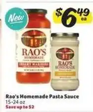 Winn Dixie Rao's Homemade Pasta Sauce offer
