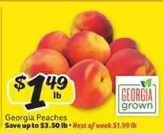 Winn Dixie Georgia Peaches offer
