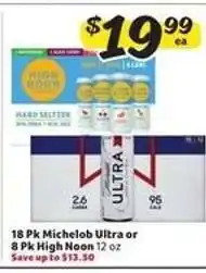 Winn Dixie Michelob Ultra or High Noon offer