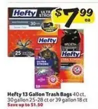 Winn Dixie Hefty 13 Gallon Trash Bags offer