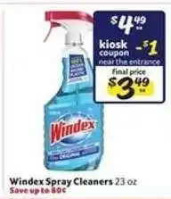 Winn Dixie Windex Spray Cleaners offer