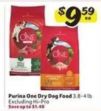 Winn Dixie Purina ONE Dry Dog Food offer