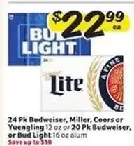 Winn Dixie Budweiser, Miller, Coors or Yuengling offer
