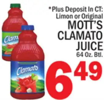 C Town MOTT'S CLAMATO JUICE offer