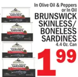C Town BRUNSWICK SKINLESS/BONELESS SARDINES offer