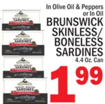 C Town BRUNSWICK SKINLESS/BONELESS SARDINES offer