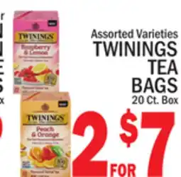 C Town TWININGS TEA BAGS offer