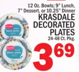 C Town KRASDALE DECORATED PLATES offer