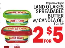 C Town LAND O LAKES SPREADABLE BUTTER w/CANOLA OIL offer