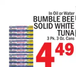 C Town BUMBLE BEE SOLID WHITE TUNA offer