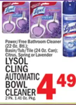 C Town LYSOL CLING AUTOMATIC BOWL CLEANER, 2 Pk. 1.41 Oz. Pkg offer