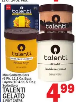 C Town TALENTI GELATO 1 PINT CNTRS offer