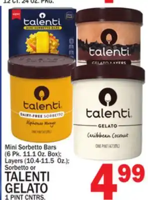 C Town TALENTI GELATO 1 PINT CNTRS offer