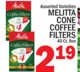 C Town MELITTA CONE COFFEE FILTERS offer