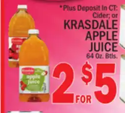 C Town KRASDALE APPLE JUICE offer