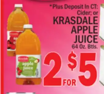 C Town KRASDALE APPLE JUICE offer