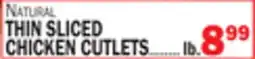 Bravo Supermarkets THIN SLICED CHICKEN CUTLETS offer