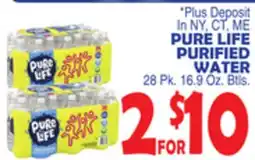 Bravo Supermarkets PURE LIFE PURIFIED WATER offer