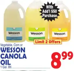 Bravo Supermarkets WESSON CANOLA OIL offer