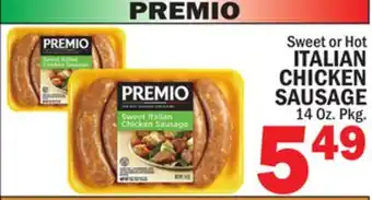 Bravo Supermarkets PREMIO ITALIAN CHICKEN SAUSAGE offer