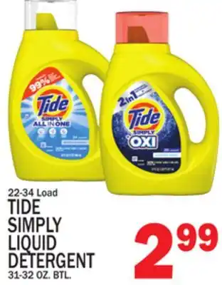 C Town TIDE SIMPLY LIQUID DETERGENT offer