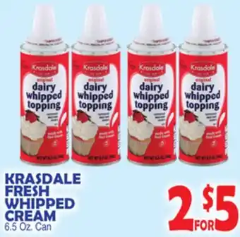 Bravo Supermarkets KRASDALE FRESH WHIPPED CREAM offer