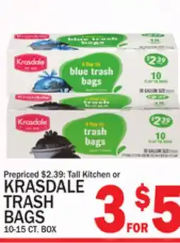 C Town KRASDALE TRASH BAGS offer