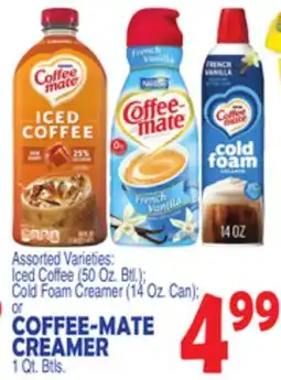 Bravo Supermarkets COFFEE-MATE CREAMER, 1 Qt. Btls offer