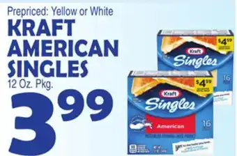 Bravo Supermarkets KRAFT AMERICAN SINGLES offer