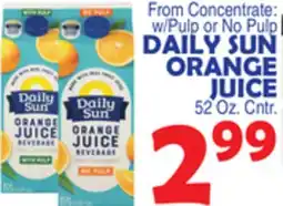 Bravo Supermarkets DAILY SUN ORANGE JUICE offer