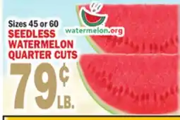 Bravo Supermarkets SEEDLESS WATERMELON QUARTER CUTS offer