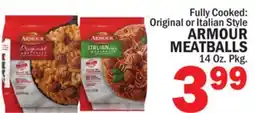 Bravo Supermarkets ARMOUR MEATBALLS offer